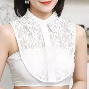 여성 레이스 페이크카라 탈부착 셔츠 덧카라 블라우스 목카라 포인트 레이어드카라