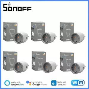 SONOFF S60 EU/UK ug Wi-Fi 스마트 소켓 과부하 보호 타이머 eWeLink Alexa Google IFTTT를 통한 장면 원격