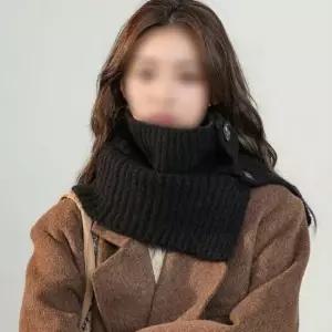 단추 넥워머 겨울 방한 목도리 니트 머플러 여성 남성 스카프 넥게이터 목폴라 겨울워머