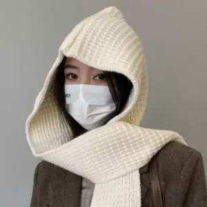 여성 겨울 후드 니트 워머 케이프 바라클라바 넥워머 목도리 귀도리 후드머플러 울머플러