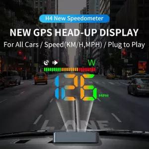 KWHUD HUD 헤드 업 디스플레이 GPS 디지털 속도계 자동차 용 앞 유리 프로젝터 자동 전자 장치 USB 전원
