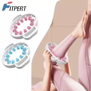 허리 복부 근육을위한 라운드 마사지 롤러 링 다리 클립 난로 파이프 자오선 휴대용 셀룰 라이트 도구를