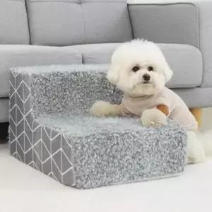 [반려] 강아지 2단 계단 그레이 1P 커버분리 논슬립 펫스텝