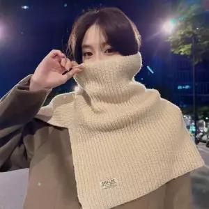 여성 2컬러 겨울 두툼 따뜻한 숄더워머 하이넥 머플러 숄