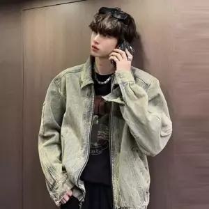 오너클랜 WL 빈티지한 밑단 스트링 청자켓 독특하고 멋스러운 빈티지한 느낌 전체적으로 여유로운
