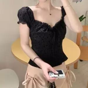오너클랜 WL 레이스 포멀 반팔티 출근룩 하객룩 블라우스 LDN-20250060 블라우스 여성블라우스