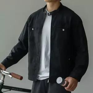 오너클랜 WL 화이트블럭9 남자 블랙가죽잠바 스웨이드 남성 점퍼 레더재킷 바이크 라이더 오토바이