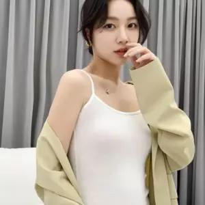 오너클랜 WL 마이빌롱스 여성 면 모달 루즈핏 민소매 끈 이너 나시 이너티 메리야스 나시티