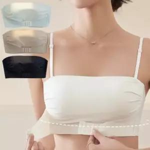 오너클랜 WL 봉제선 없는 매끄럽고 편안한 앞후크 볼륨 브라 얇은 옷 슬림한 의상 함께 데일리 브라
