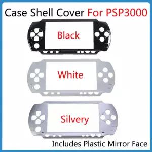 PSP 3000 게임 콘솔 쉘용 Pcs 케이스 커버 로고 하우징 전면 페이스 플레이트 보호 교체 액세서리