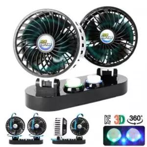 12V 24V용 3D 입체바람 트윈 카팬 5IN 자동차선풍기