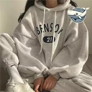 여성 편안한 후드집업 트레이닝 캐주얼 데일리룩