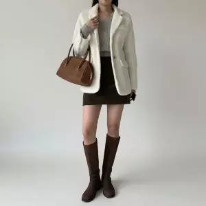 [하프클럽/]여성 골덴 포켓 A라인 미니 스커트