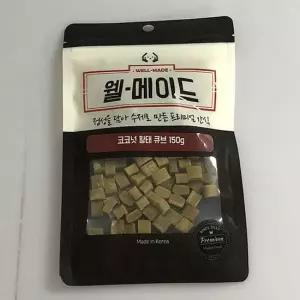 웰메이드(코코넛 황태큐브)150g 수제간식 애견간식 져키간식