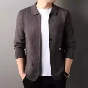 남사친 캐주얼 스웨터 터틀넥 칼라넥 카디건 솔리드대 봄가을 KS3