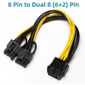 그래픽 카드 PCIE G 전원 케이블 스플리터 8 핀 PCI 익스프레스듀얼 6 2 20cm 마더보드