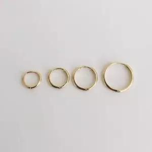 (silver925) gold onetouch earring