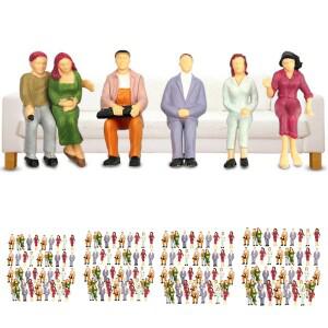 1:75 ~ 1:200 스케일 기차 페인트 그림 사람들 여성 남성 앉아 모델