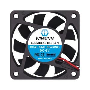 WINN 6015 60mm 선풍기 DC 5V 12V 24V 슬리브 듀얼 볼 베어링 브러시리스 냉각 60x15mm 2 핀
