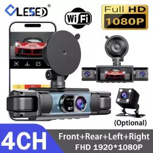 WIFI 4채널 차량용 DVR 블랙박스 4개 카메라 탑재 Full HD 080P 비디오 시야 기능 실내 24시간 주차