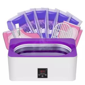 손과 발을 위한 파라핀 왁스 머신 - 4000ml 대용량 워머 풀 키트 장갑 및 부티 포함 스파용 전문 핫