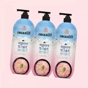 엘라스틴 오가니스트 히말라야 핑크솔트 풍성한 거품 산뜻한 바디워시 900g 민트향 x 3개 4529391