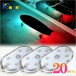 20PCS 스케이트 보드 조명 Longboard 형광 LED 플래시 밤 빛나는 USB Rechargable 스쿠터 Underglow 램프
