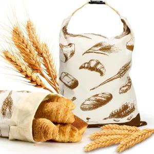 홈메이드 사워도우용 밀랍 빵 봉지 - 사워도우 및 베이커리 위한 재사용 가능한 면 천연 안감 대형 보관