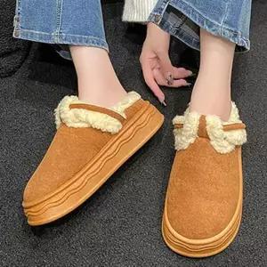 /신상오픈런 여성 겨울 캐주얼 통굽 털 슬리퍼