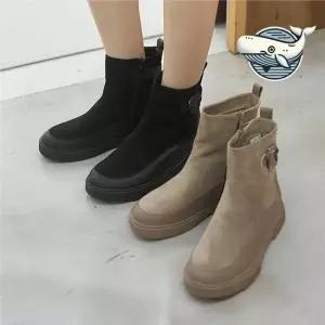 여성용 세련된 키높이 스웨이드 부츠 패션 털안감부츠 패딩부츠 여성겨울부츠 발목부츠
