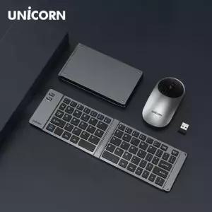 유니콘2.4G+블루투스 접이식 휴대용 키보드 마우스세