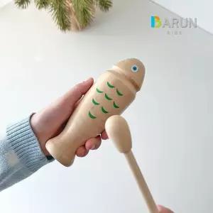 음율 놀이 기로 오감발달 물고기 타악기 리듬놀이 리듬 유아 우드귀로 교구 물고기기로