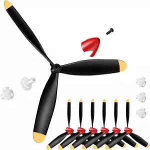 Outus 6 세트 예비 Rc 평면 프로펠러 3 P40 전투기 원격 제어 비행기 76113 무선 조종 탄소 섬유 노즈