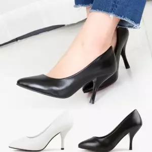|CCS805C|여성용 8cm 스틸레토 하이힐 면접용 뾰족 구두