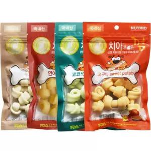 뉴트리오 국내산 치아에좋은강아지껌 4가지맛 80gX4개