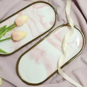 핑크 대리석 트레이 소 빈티지 소품샵 빈티지소품 북유럽인테리어소품 빈티지소품샵