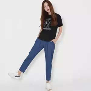 [하프클럽/]세미 루즈핏 면바지 빅사이즈 허리밴딩 배기팬츠 면