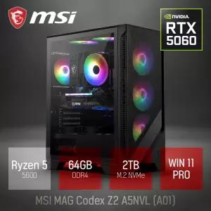ⓒ MSI MAG Codex Z2 A5NVL A01 R5-5600 64GB 2TB WIN11/ 고성능 편집 그래픽작업 캐드 게이밍 브랜드PC