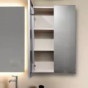 그레이 욕실 수건장 화장실 수납장 500x800 HLBATH 욕실상부장 (WE87BA7)