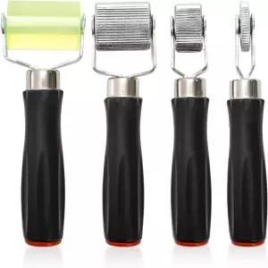자동 소음 롤러 금속 차단 세트 핸드 베어링 장착 휠 심 롤링 내부 액세서리용 Coloch 4Pcs 자동차 방음