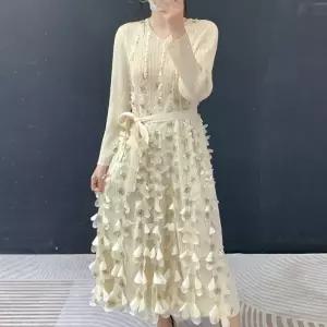 플라라 (88까지)플리츠실버단델리온원피스+벨트SET