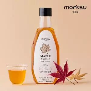 몽크슈 무설탕 저당 알룰로스 메이플시럽 530g