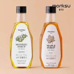 몽크슈 설탕대체 액상 알룰로스 530g+ 저당 메이플시럽 530g