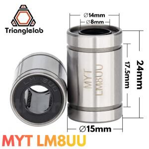 Trianglelab MYT LM8UU 긴 막대 샤프트 8X15X24MM Reprap Anet A8 Prusa I3 MK3S 3d 프린터 용 선형 베어링