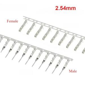 2.54mm 남성 및 여성용 듀폰 리드 헤더 핀 커넥터 크림핑 터미널 키트 쉘 점퍼 와이어 케이블 DIY