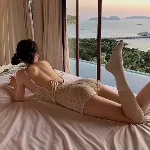 플라워 슬립 나시 점프슈트 여성 로맨틱 홈웨어