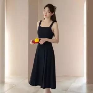 시크라인 XXL까지) 라벨하 슬리브리스 원피스 하객룩 오피스룩 모임룩 격식룩 빅사이즈