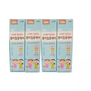 푸르티민트향 치약 4입 60g 키즈세이프 충치케어 루미나D