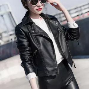 봄 가을 간절기 여성 슬림핏 라이더 가죽 자켓 점퍼 MCt96fvx