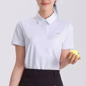 [RIZPICK]화이트 카라 반팔티 스포츠 기능성 골프 여자 상의